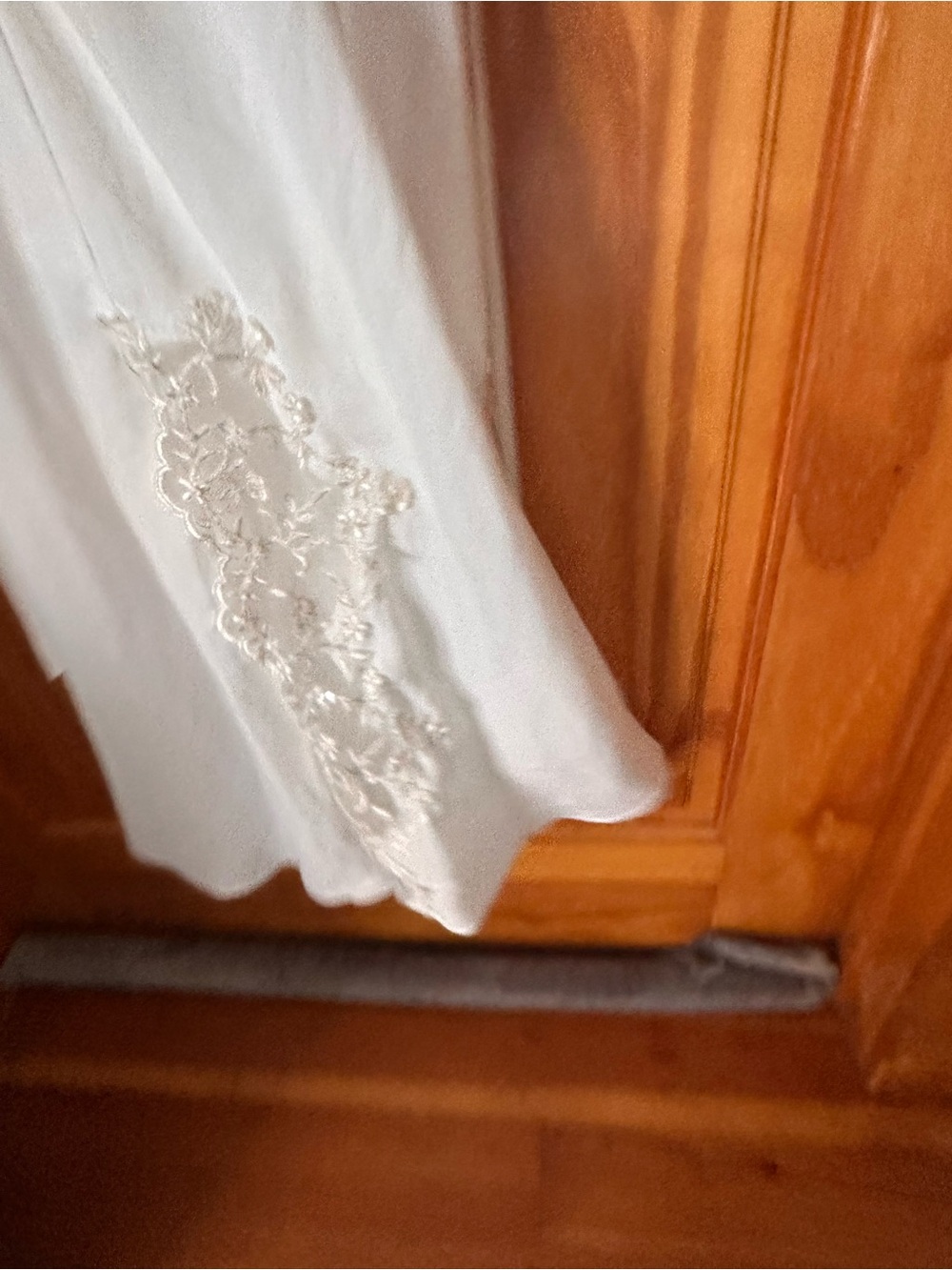 Vintage Denette White Lace-Trim Slip Dress - Picture 8 of 16
